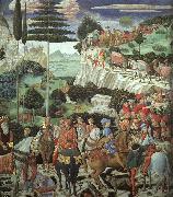 Benozzo Gozzoli Procession of the Magus Melchoir oil